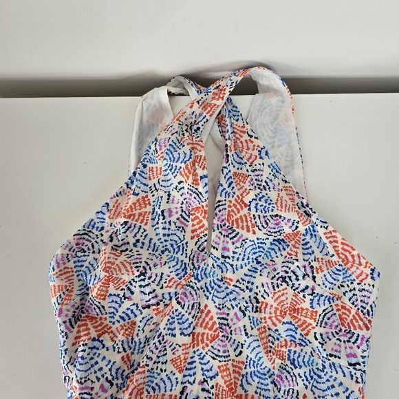 Willa Story Mia Ruffled Tiered Asymmetrical Halter Midi Sundress XS Euro Summer - Picture 8 of 14